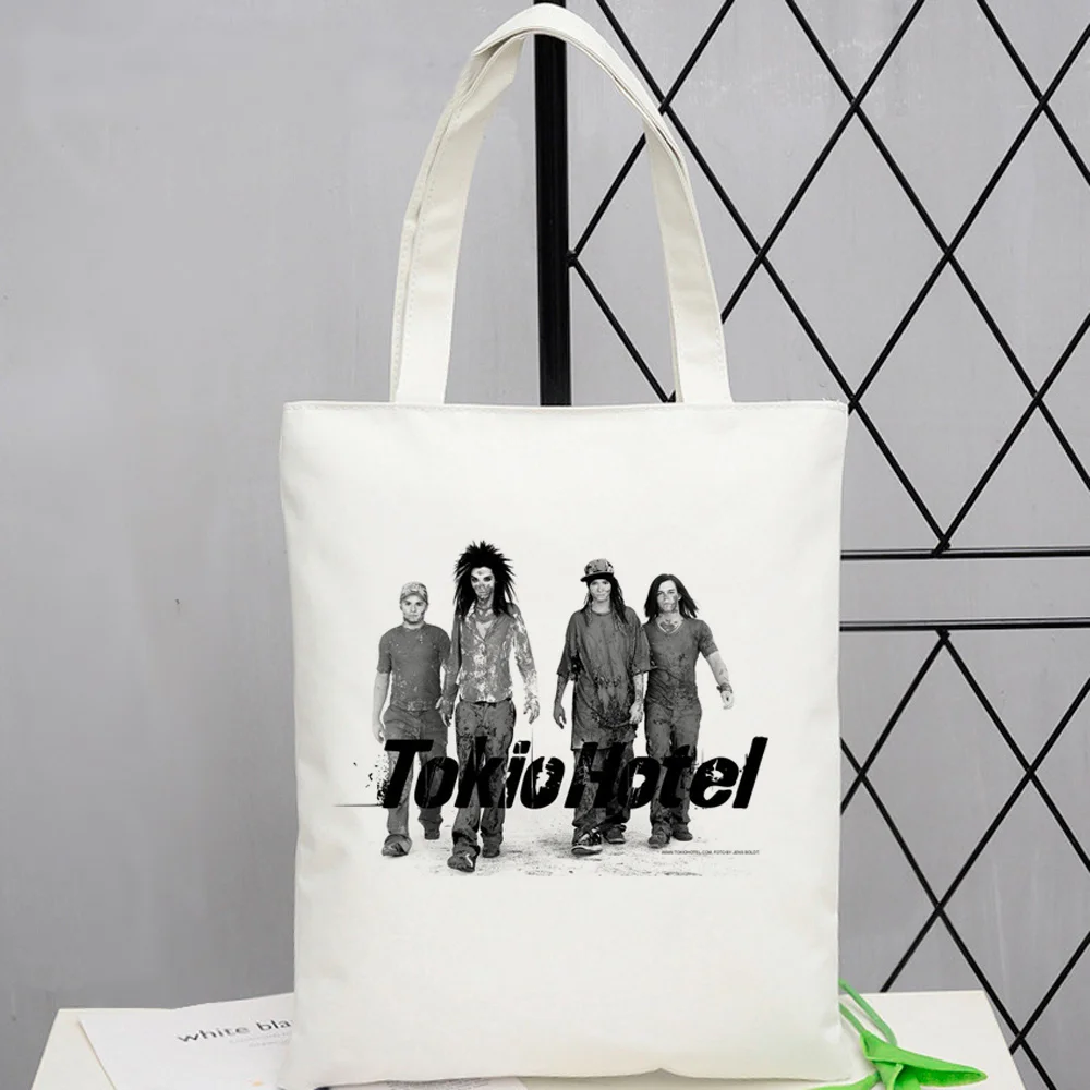 Music Tokio Hotel tote bag einkaufstasche totebag torba na zakupy y2k bolsas de tela woman