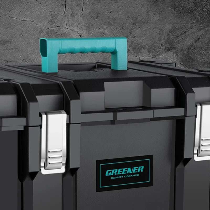 Multifunctional Hardware Toolbox Plastic Hard Case Suitcase Repair Tools Car Tools Mechanical Workshop Accessory Storage Box