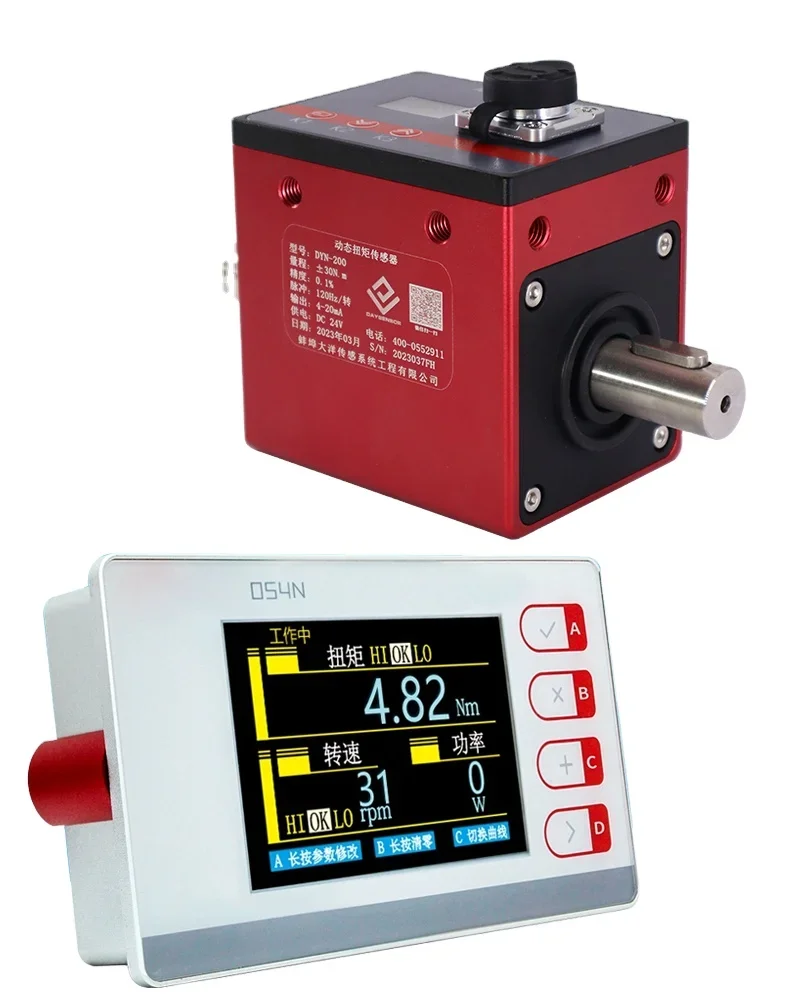 

Rotary Torque Sensor Motor Speed Power Measuring Instrument Transducer Build-in OLED Display Force Dynamic Dip Angel Test