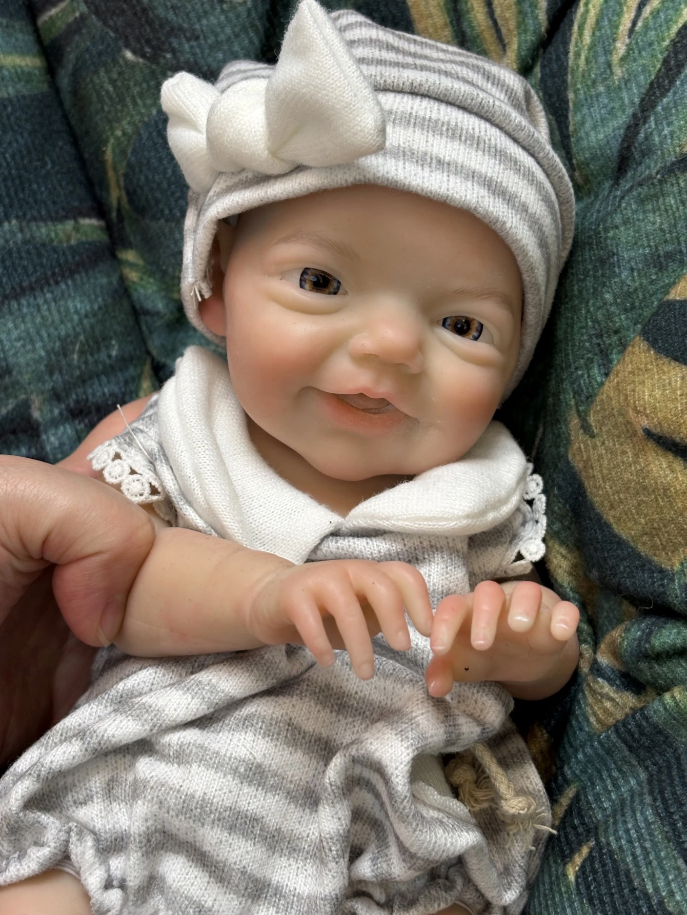 13インチ ラブリー アウェイク シリコン リボーンドール 男の子 ソフトタッチ 新生児 チャーリー 血管が見える コレクターズアイテム ギフト/女の子向けデコレーション