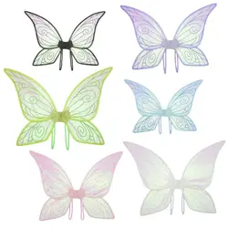 Shiny Princess Elf Fairy Wing Colorful Performance Props Girl Angel Wings Children's Day Gift Cosplay Dress Up Transparent Wings