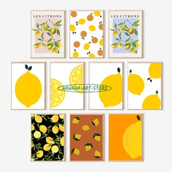 Fruit Lemon Modern Painting Poster Home Living Room Kitchen Aesthetic Decor Lemon Prints Fruit Canvas Printing Poster Wall Decor