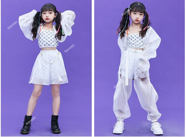 Costume Girls Stage Modeling Runway Clothes Tide Cool Performance Clothes for Children