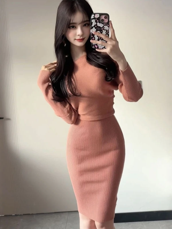 

Сексуальное трикотажное платье Pure Desire с колючками, облегающее обертывание средней длины, мягкий хлопок, осенне-зимняя мода для женщин