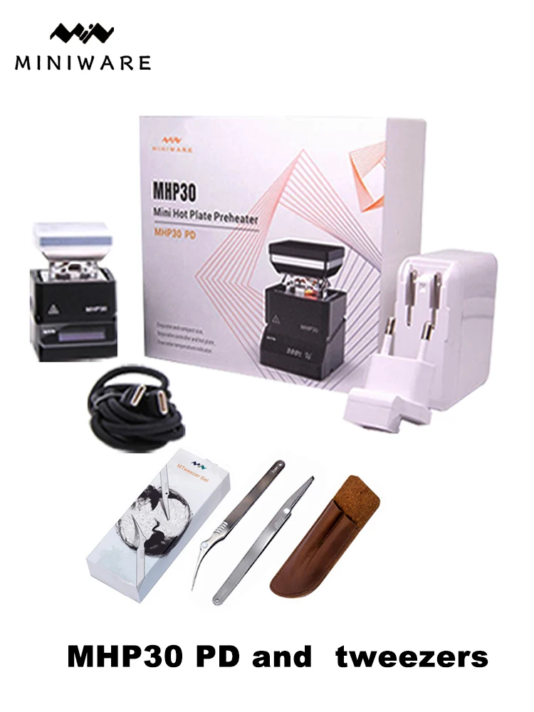 Miniware Mhp30 Mini Hete Plaat Smd Voorverwarmer Voorverwarming Rework Station Printplaat Solderen Desolderen Verwarming Plaat Reparatie Tool