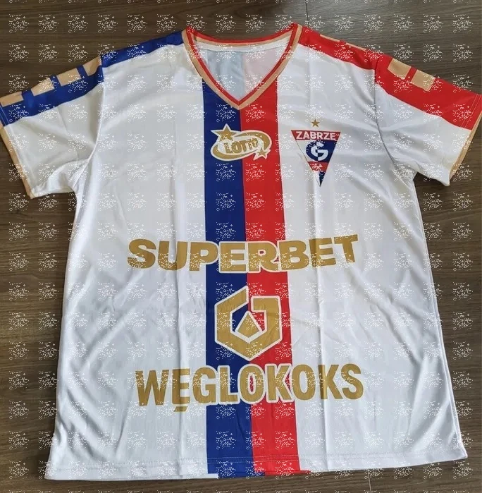 سلسلة جيرسي كرة القدم Gornik Zabrze، قمصان رقمية ثلاثية الأبعاد بأكمام قصيرة للرجال والنساء والكبار والأطفال والآباء #1