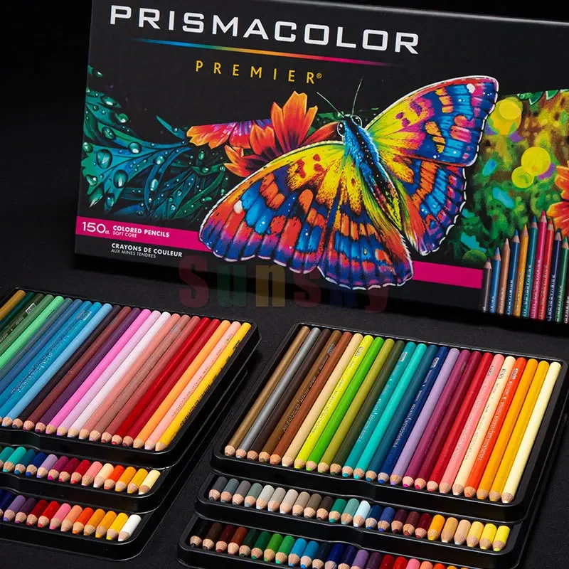 Genuine original Prismacolor Premier 150 72 Pack art drawing pencil oily Skin pencil soft core Tin Sanford Prismacolor pencil