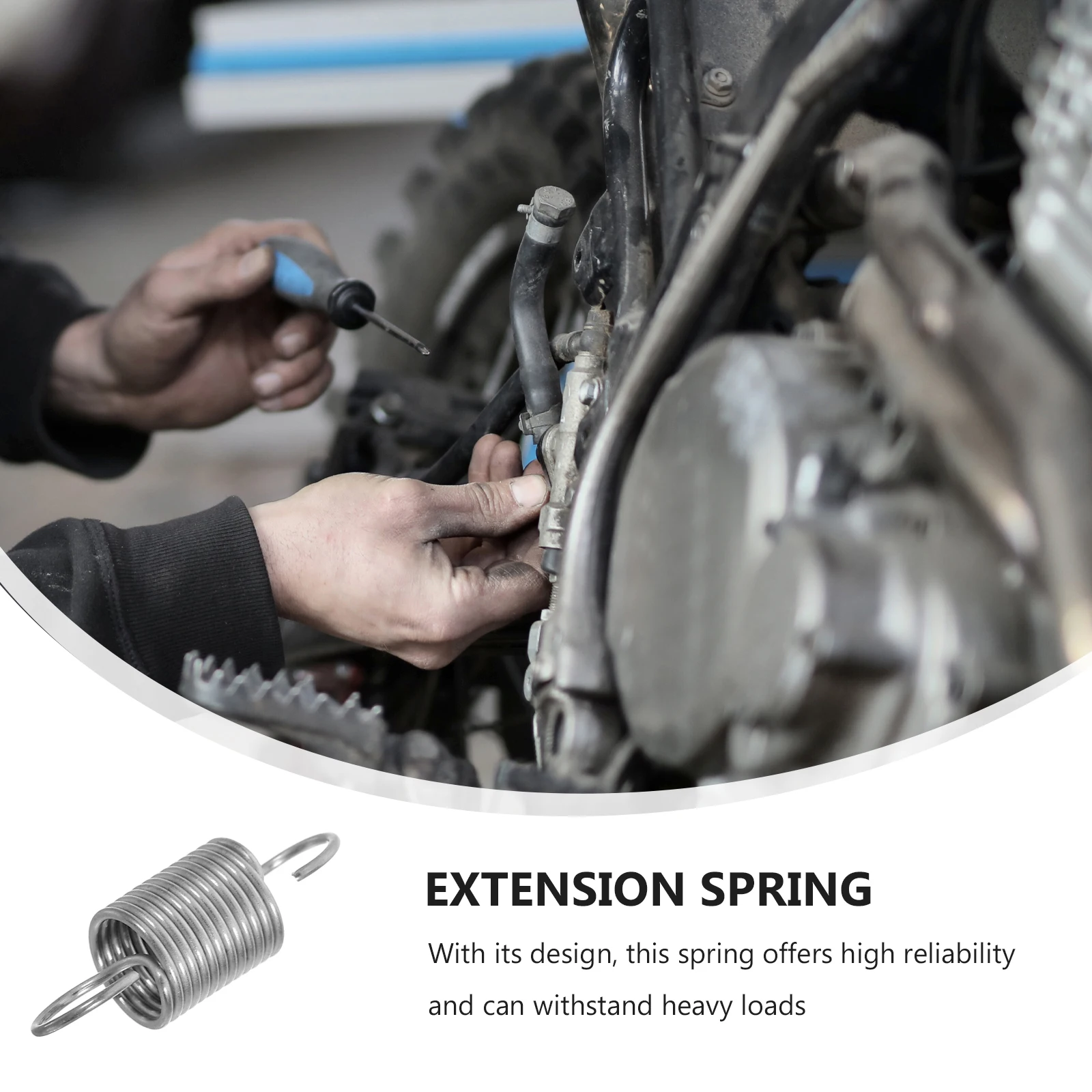 

10pcs Extension Springs Stainless Steel Heavy Duty Tension Spring For Repair Maintenance Replacement Metal Spring Tool