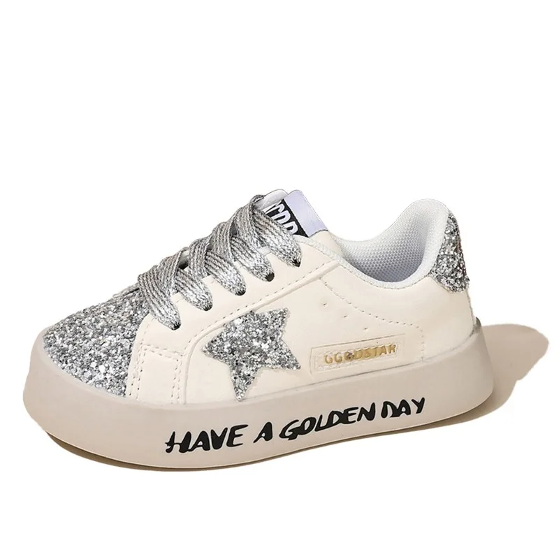 Fashionable Girls Sneakers Parent-child Summer Sports Shoes Student Casual Non-slip Shoes Children's Trendy Star Sequined Shoes - view 6