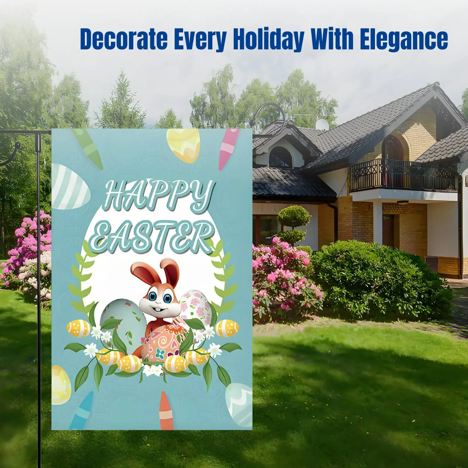 

Праздничный садовый флаг, полиэстеровый декор для улицы, фон для фотосессий на заднем дворе, праздничный баннер