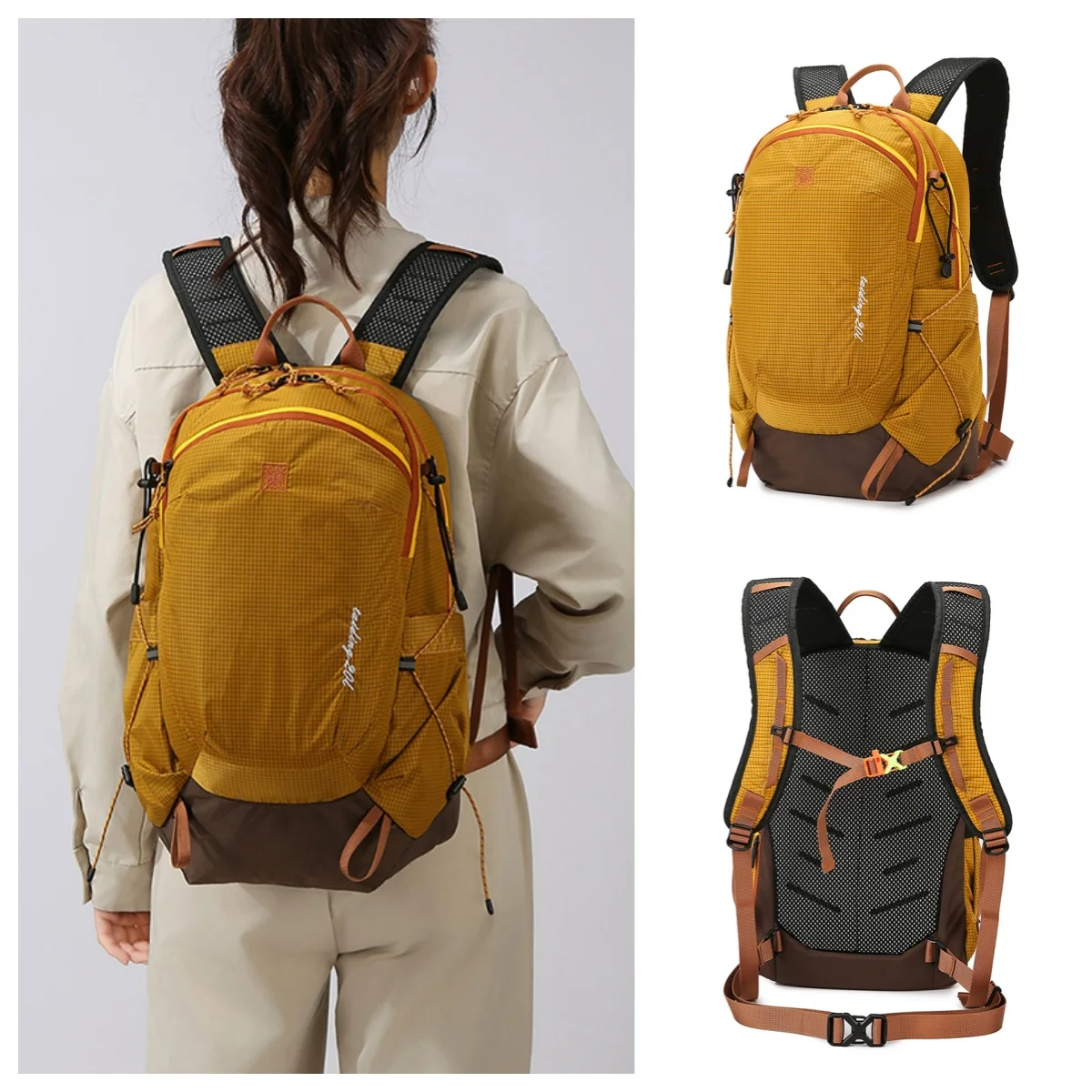 خفيفة الوزن نايلون عالية السعة المشي لمسافات طويلة في الهواء الطلق على ظهره للجنسين دائم 20L محايد حقيبة السفر متعددة الأغراض حقيبة ظهر عادية #1