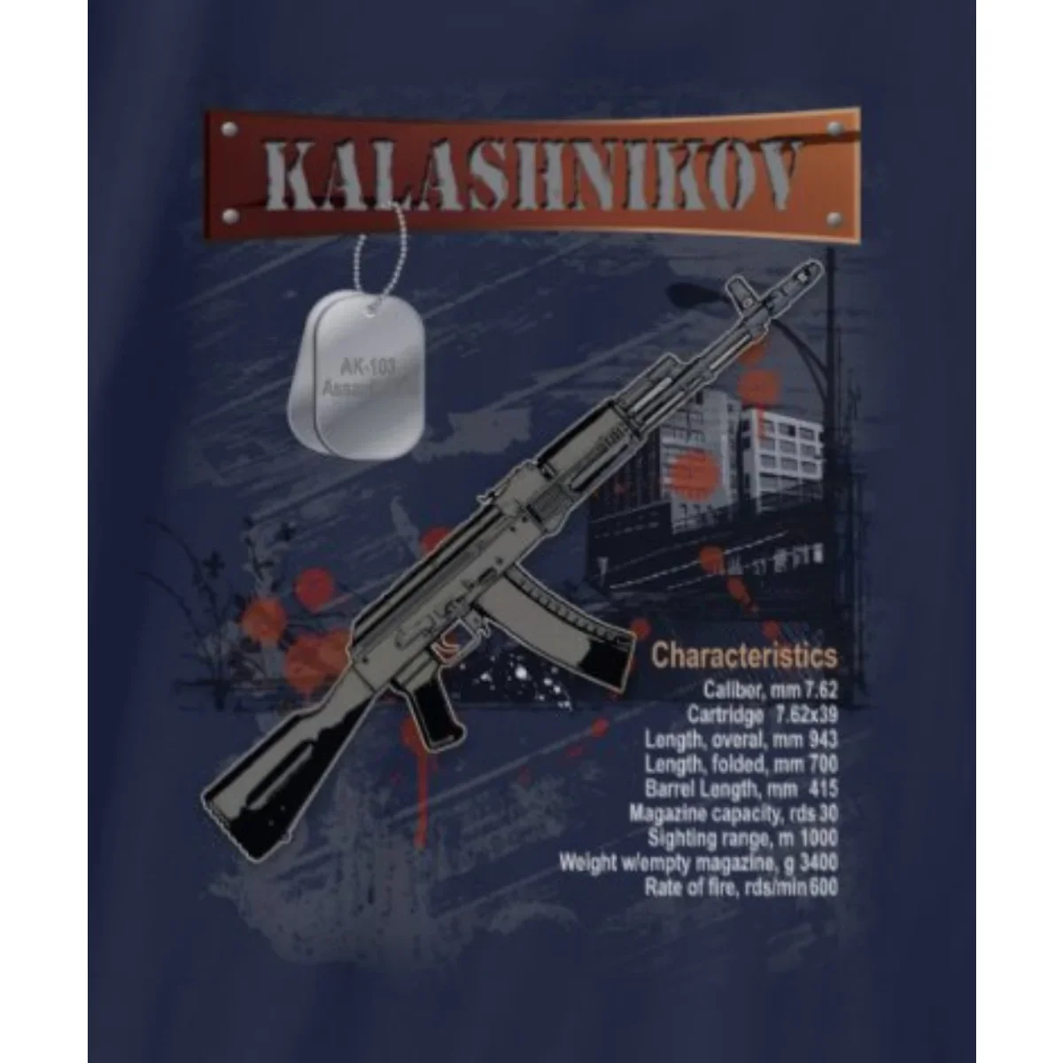 

RARE AK-47 RUSSIAN ARMY KALASHNIKOV GUN MILITARY Men's T-shirt