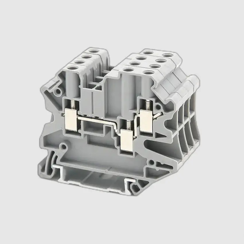 

35pcs UT4-TWIN One In Two Out type Ground Terminal Block RUT4-TWIN Din Rail Terminal Block Approved by U/L CE RoHS