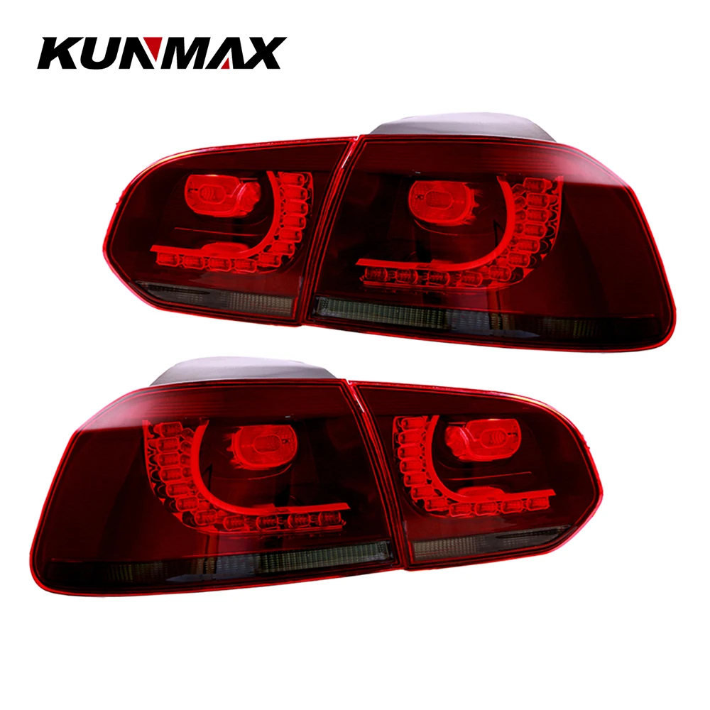 Paar Auto Achterlicht Montage Voor VW golf6 mk6 R20 2008-2013 Stromend Water Flicker Knipperlichten licht golf 6 achterlicht - afbeelding 1