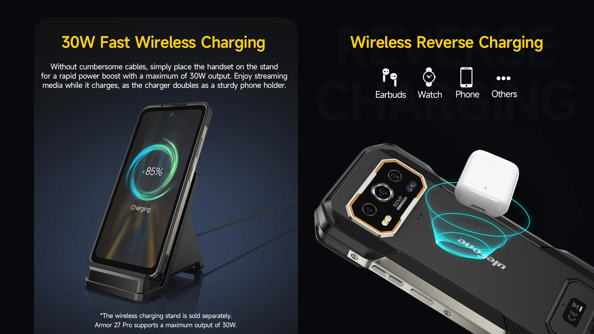 Ulefone Armor 27 Pro 5G Rugged Phone 10600mAh Smartphone Android 14 50MP Main Camera Up to 24GB+256GB NFC Mobile Phone