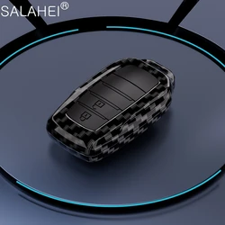 ABS Carbon Fiber Car Key Case Cover Shell For Toyota Land Cruiser 200 300 Prado Crown TLK 200 Yaris Cross Hilux Innova Camry 55