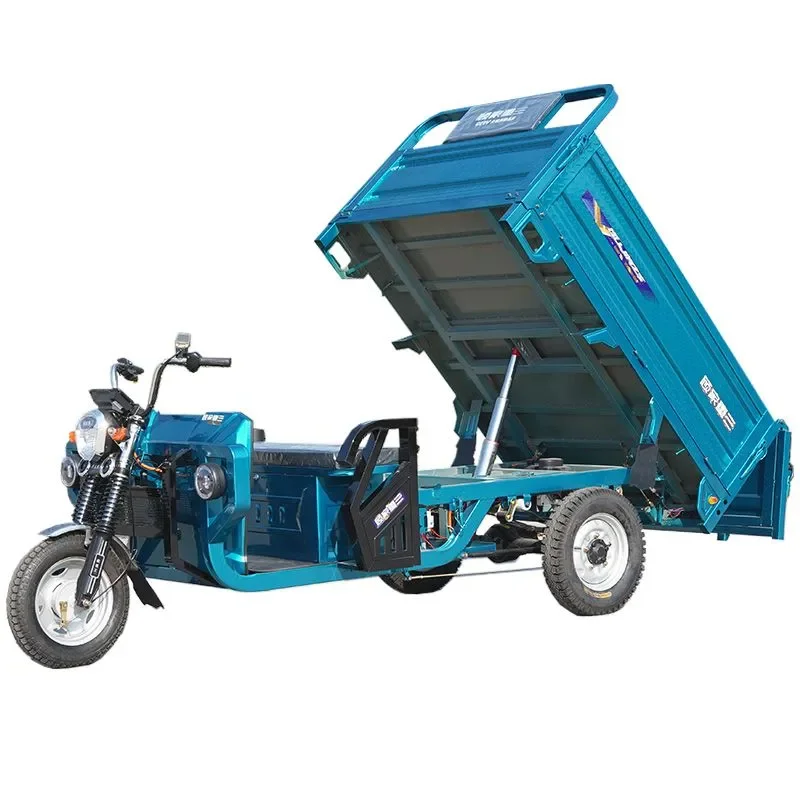 Triciclo Eléctrico de Carga Pesada de 2000W, Capacidad de Carga de 1000 kg, Resistente al Agua, de Largo Alcance, Bicicleta de Reparto de 3 Ruedas