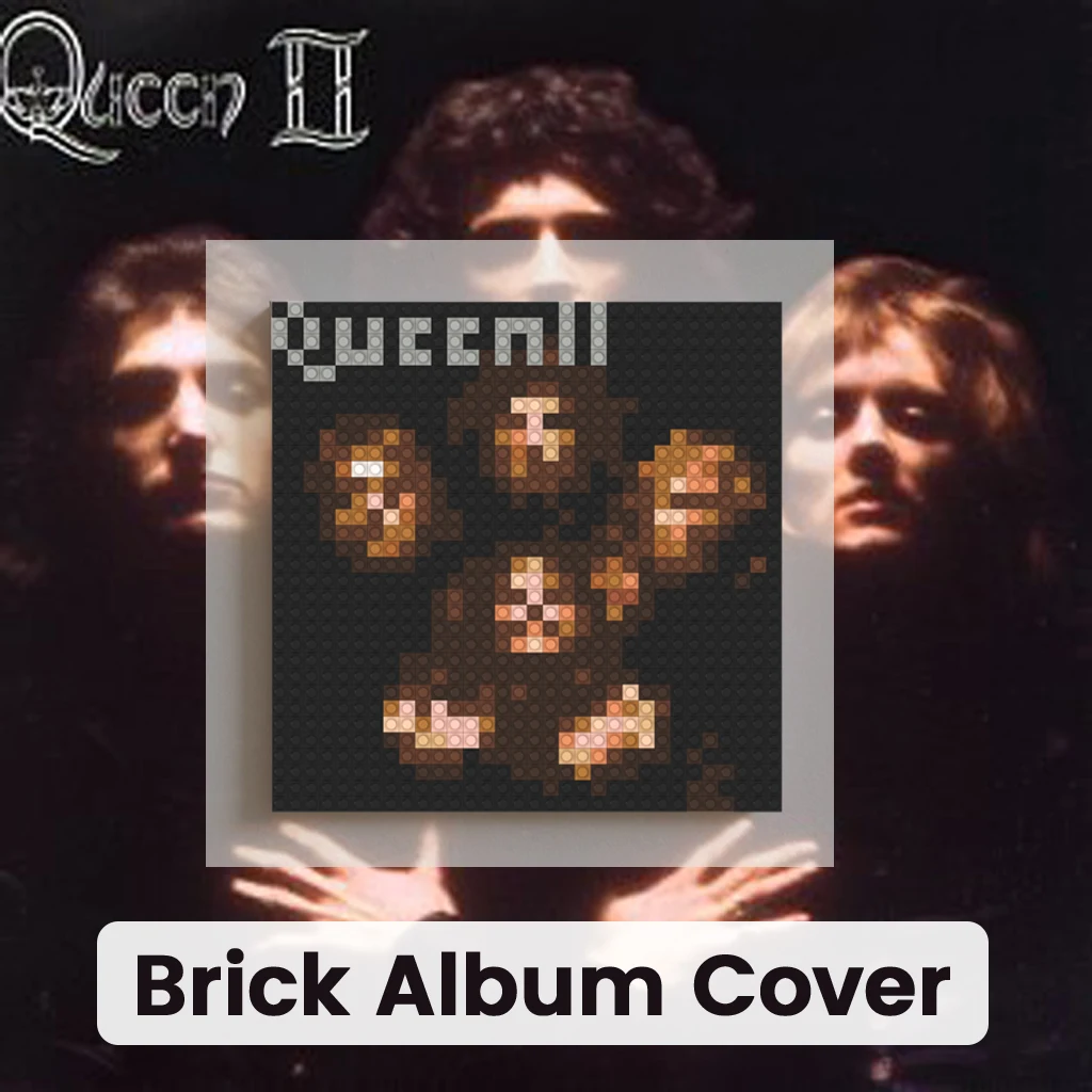 

Q-Queen Music Album Cover Building Brick Mosaic Art Poster DIY Wall Decor For Bedroom Living Room Music Fans