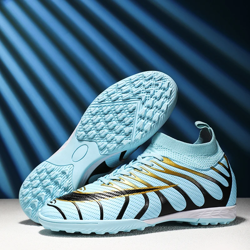 

Высокие мужские нескользящие спортивные кроссовки TF/FG, сверхлегкие футбольные бутсы с длинными шипами, устойчивые футбольные бутсы унисекс, бесшовные