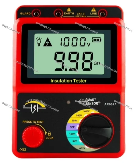 

Smart Sensor 500~5000V Megohmmeter High Voltage Digital Insulation Resistance Tester AR3123/AR3125/AR3127/AR907+/AR907A+