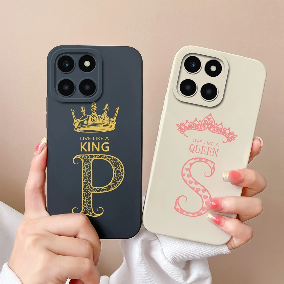 For Honor X6a 4G Phone Case Cover Luxury Protective Liquid Silicone Soft Phone Bags Couple Case For Honor X 6a X6A Fundas Coques