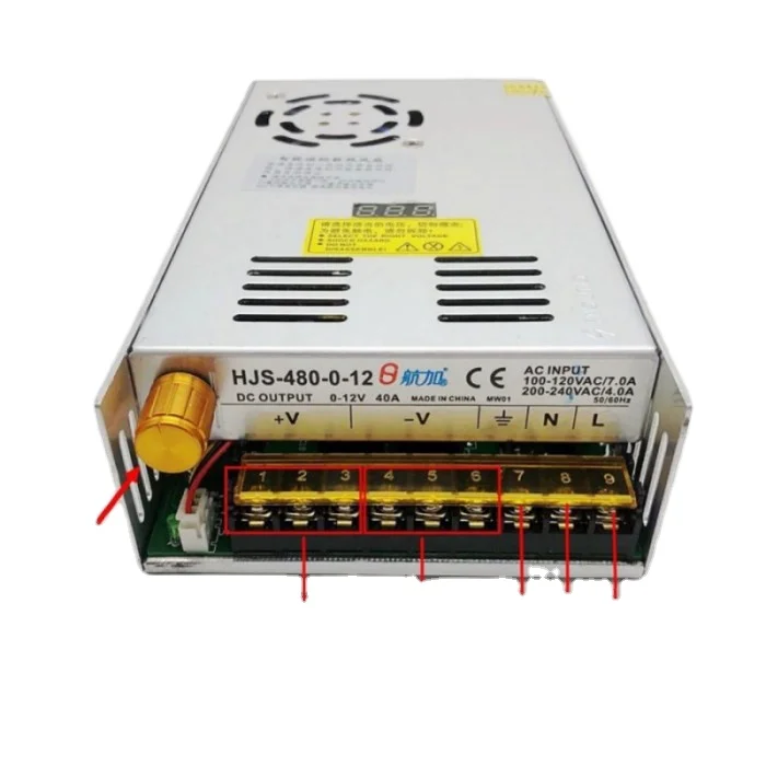 

480W Switch Power Supply Adjustable DC Digital Display 0-5-12-24-36-48-60-80-120-160-220V