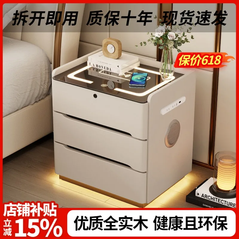 

Intelligent light luxury high sense intelligent solid wood locker simple