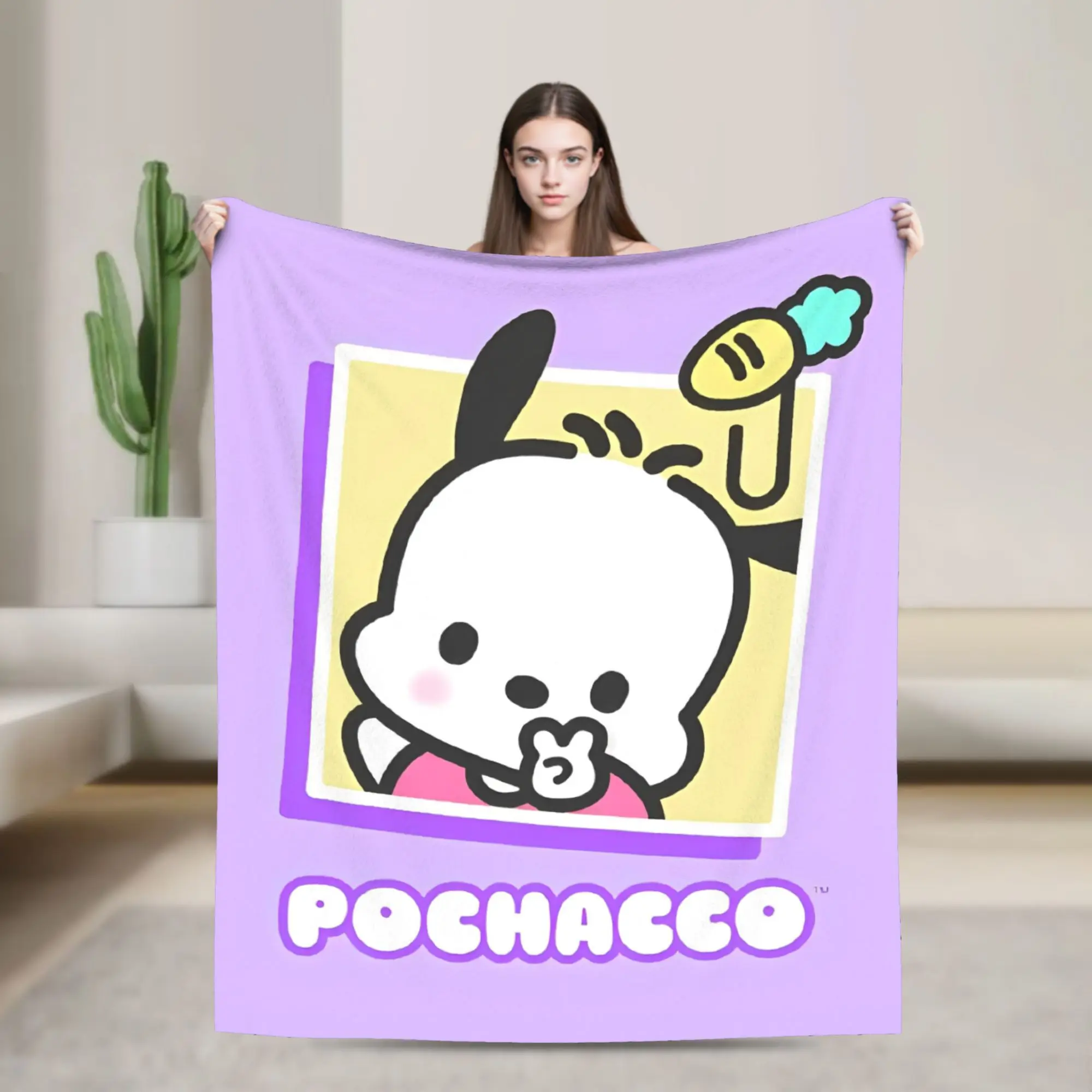 

Pochacco фото фланелевые одеяла забавные пледы для домашнего отеля диван 125*100 см покрывало