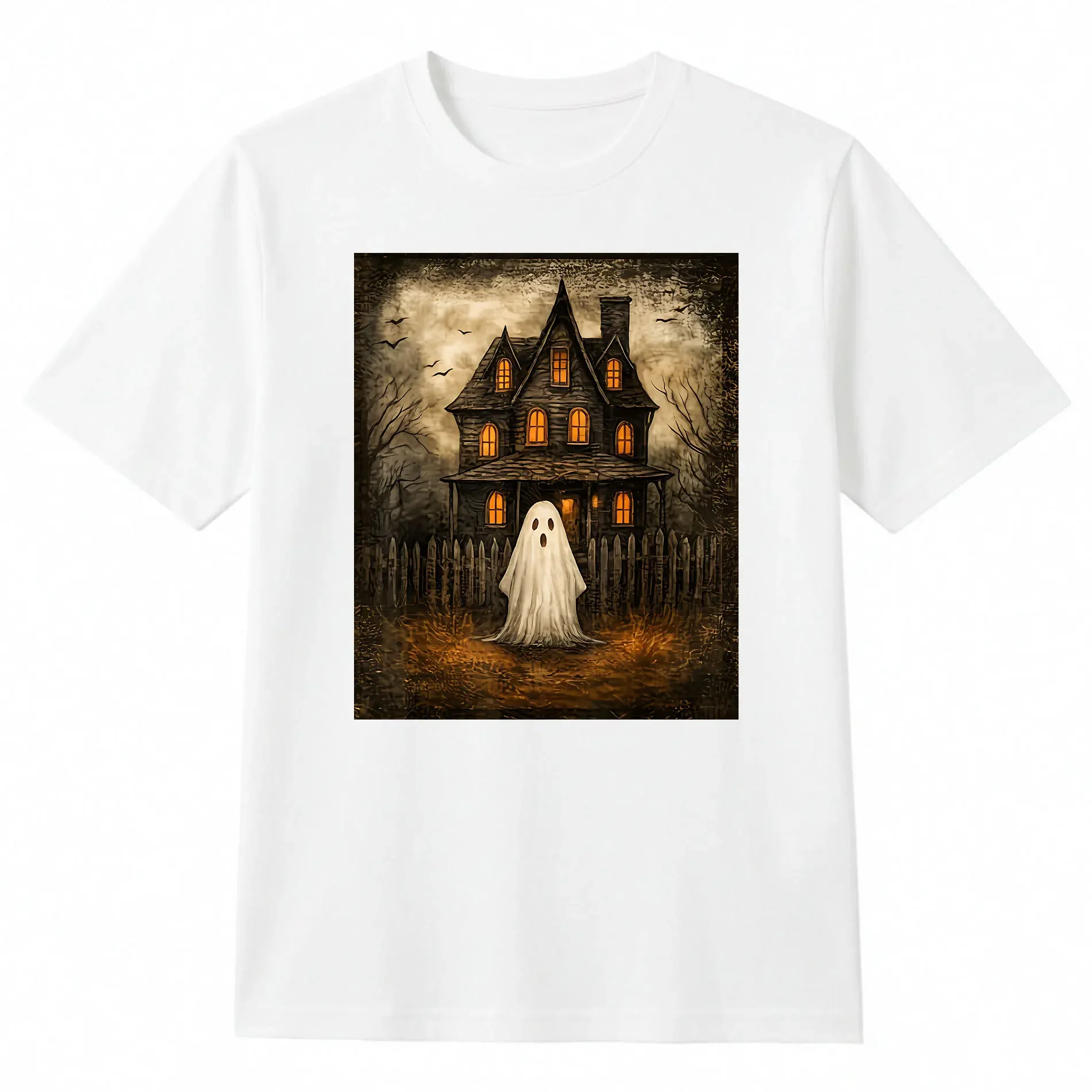 Unisex T-Shirt Ghost Boo Haunted House Halloween Costumes Tee T Shirt