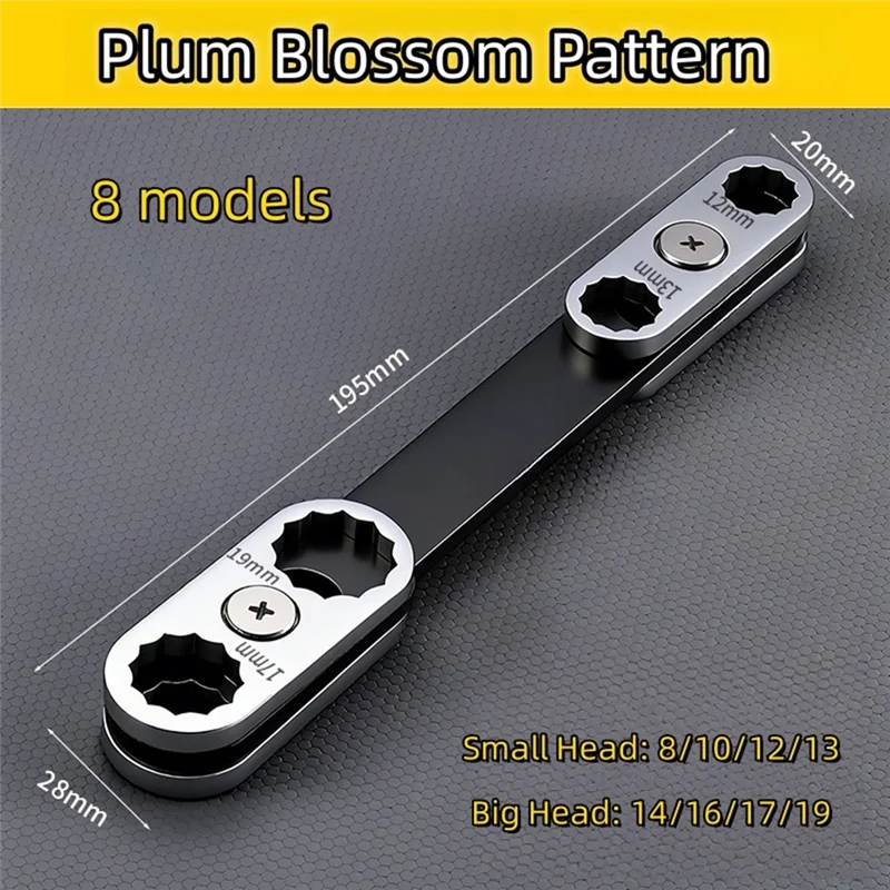 ประแจปากตายปรับได้แบบรวม BAAG-Manual เครื่องมือซ่อมรถยนต์แบบพกพา หลายขนาด หมุนได้ 360 องศา