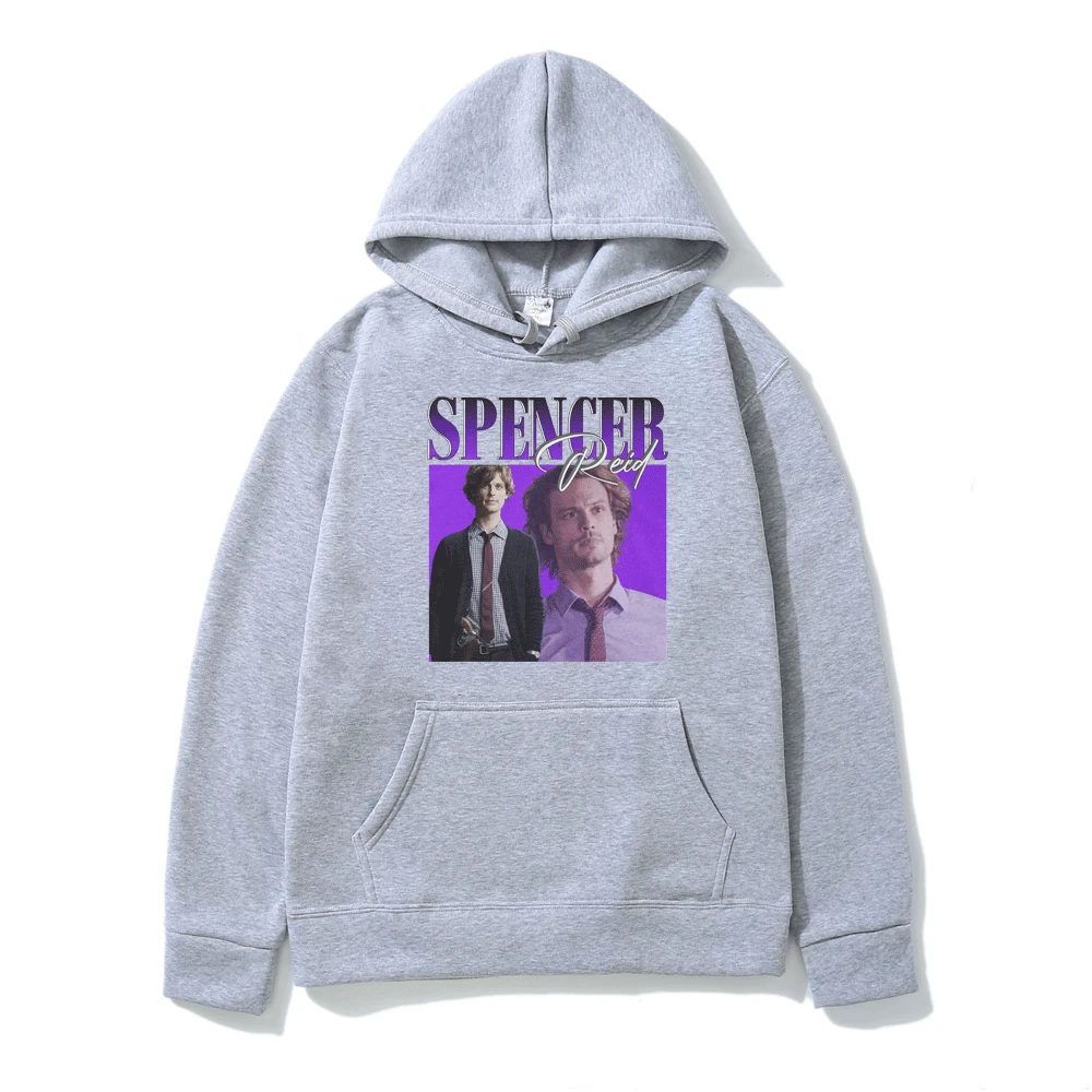 Spencer Reid Graphic Hoodie Men Fashion Hip Hop Oversized Tops Harajuku Vintage Hooded Sweatshirt 2022 New Streetwear Pullover