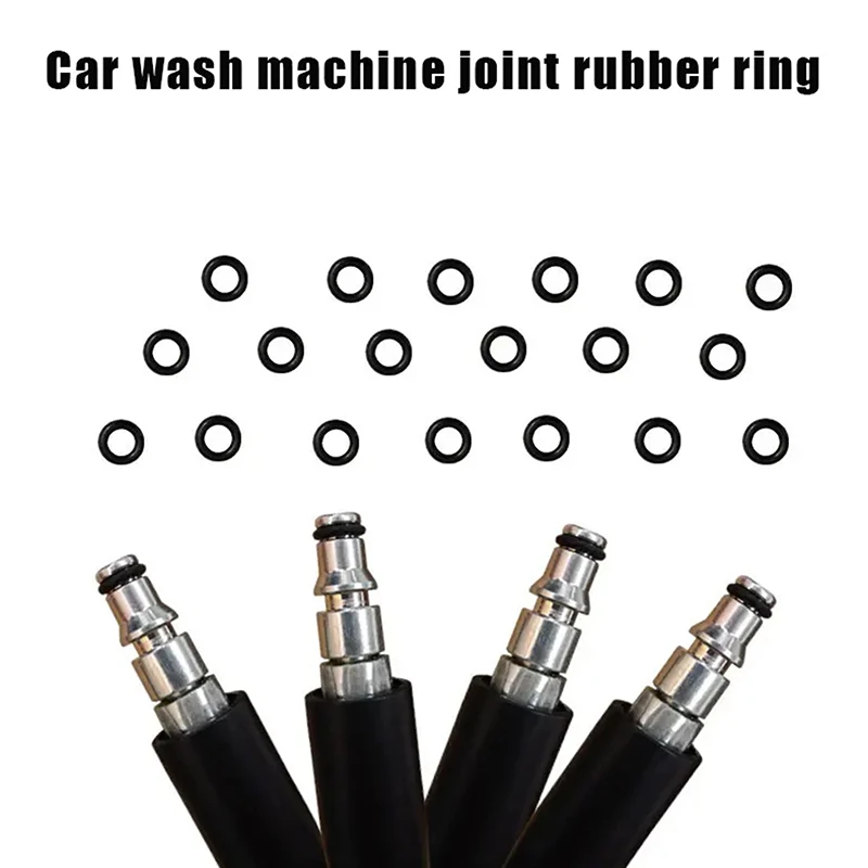 10pcs/lot High Pressure Water Gun Cleaning Outlet O-ring Rubber Ring Black Car Wash Machine Accessories Car Beauty Water Gun Acc