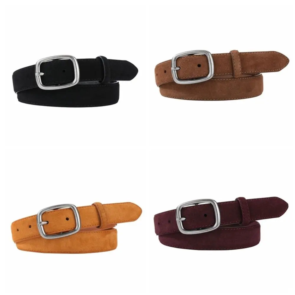 العصرية الجينز ديكور حزام من جلد الغزال الفضة مربع مشبك الكورية نمط بولي أحزمة الخصر عرض الموضة بنطلون الديكور فستان الديكور #6