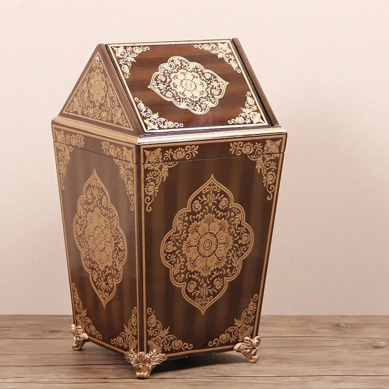 

European style garbage bin, home covered living room, retro bathroom, kitchen, American style living room Hot sales