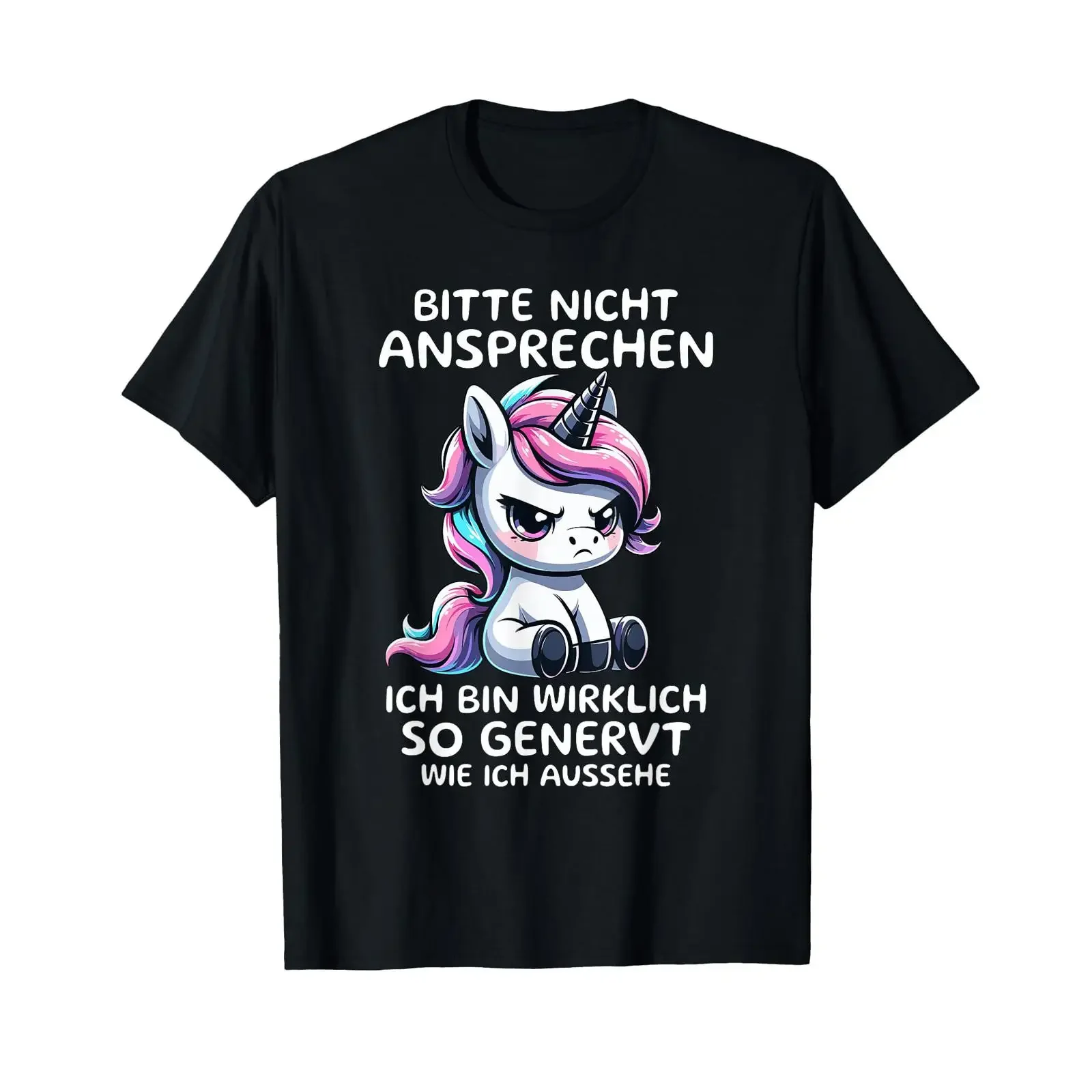 Unicorn Please Don't Talk To Me I'm Really So Annoyed T Shirt vintage Washed Top For Everyday Wear designer clothes graphic