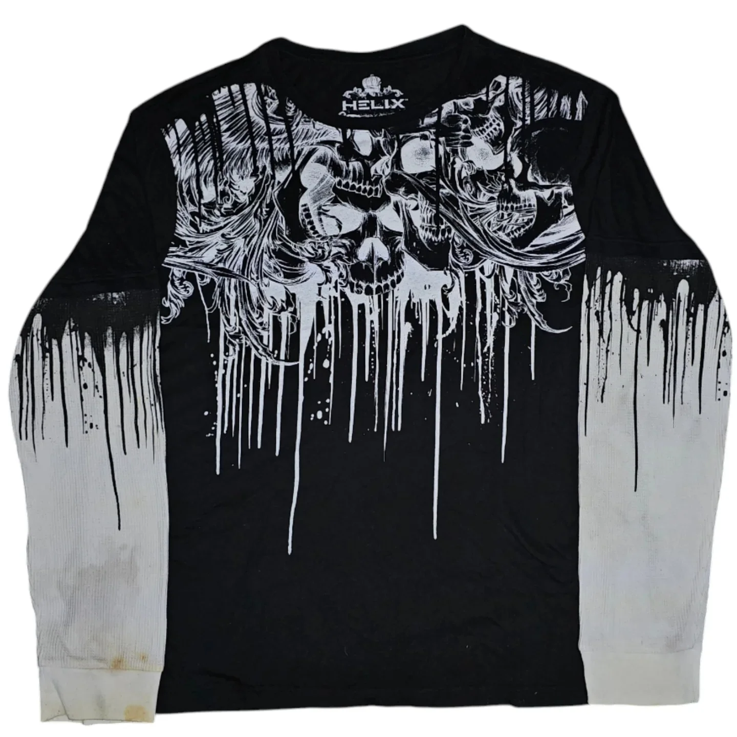 

Y2K MMA поддельные топы из двух предметов мужские хип-хоп готическая уличная одежда американский тренд унисекс с длинными рукавами повседневные модные мешковатые топы