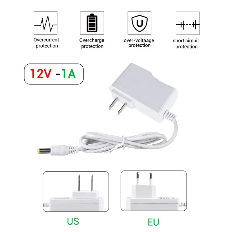 

LED Driver AC 100V-240V to DC 12V 1A Power Supply Adapter Transformer - Lighting Switching Charger Converter for LED Lighting
