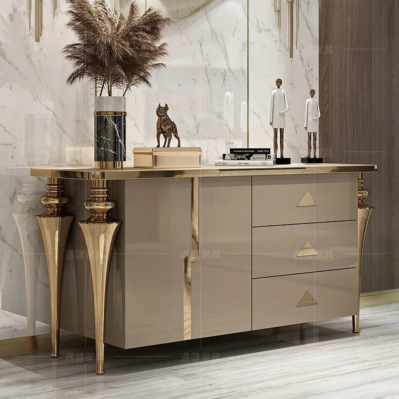 

Modern Beauty Living Room Cabinets Gold Organizers Apartments Salon Display Cabniet Storage Lounges Szafki Do Salonu Furniture