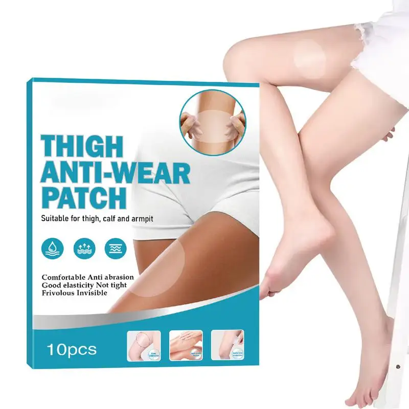 10pcs Thigh Tapes Unisex Disposable Transparent Invisible Body No-friction Pads Patches For Outdoor Anti-wear Paste Thigh