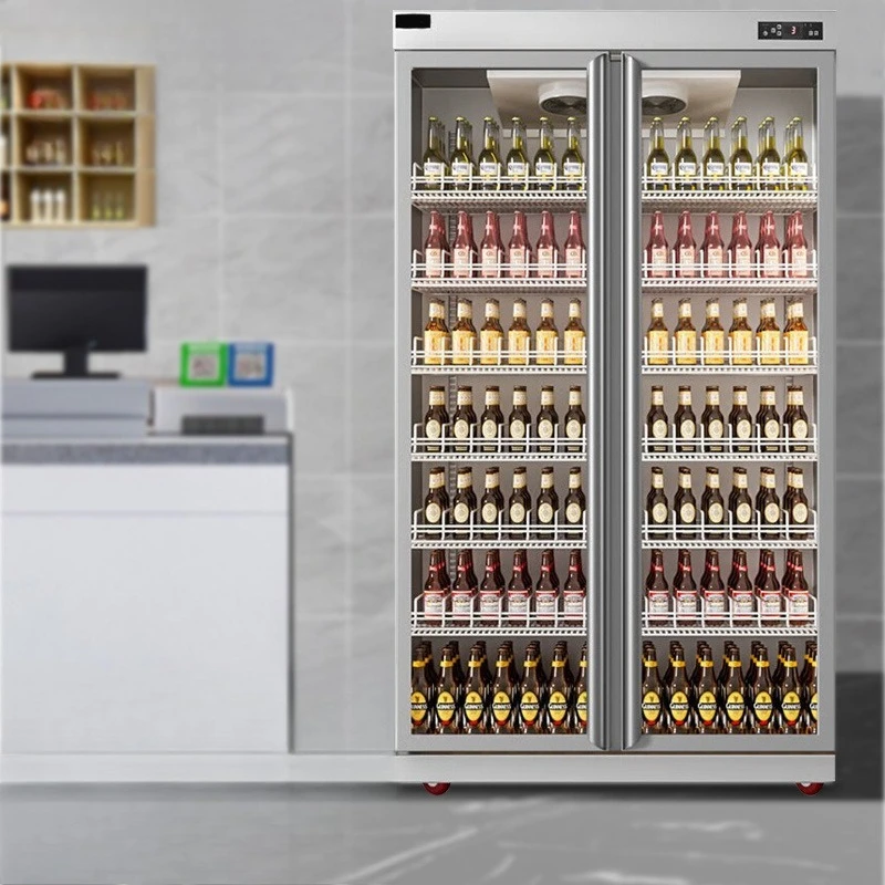 Display Cabinet Refrigerated Air-cooled Beverage Cabinet Convenience Store Supermarket Refrigerator Fresh Keeper Beer