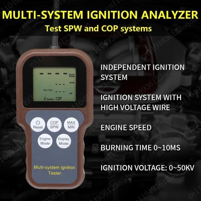 Automotive Multi-System Ignition Analyzer High Voltage Coil Inspection Engine Spark Plug Cylinder Line High Voltage Tester