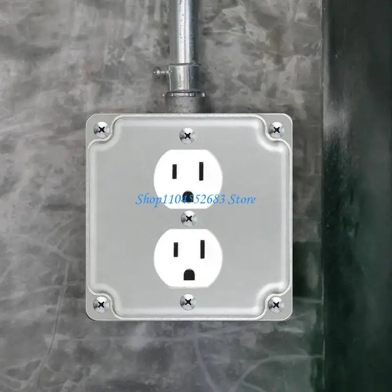 Y6GD Set Of 2 Industrial Strength Steel Outlet Plates for Commercial Installations