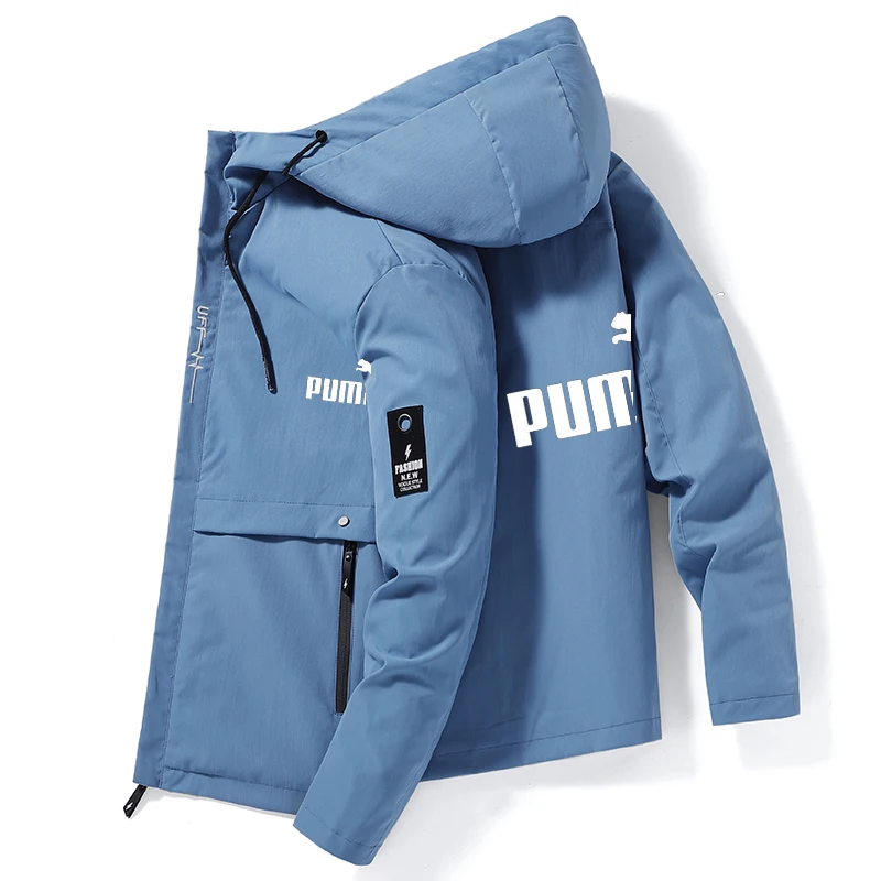 جاكيت رجالي بهودي بسحاب مقاوم للرياح ، خفيف الوزن ، كاجوال ، عالي الجودة ، خارجي ، رياضي ، علامة تجارية برمز كامل ، خريف ، شتاء #2