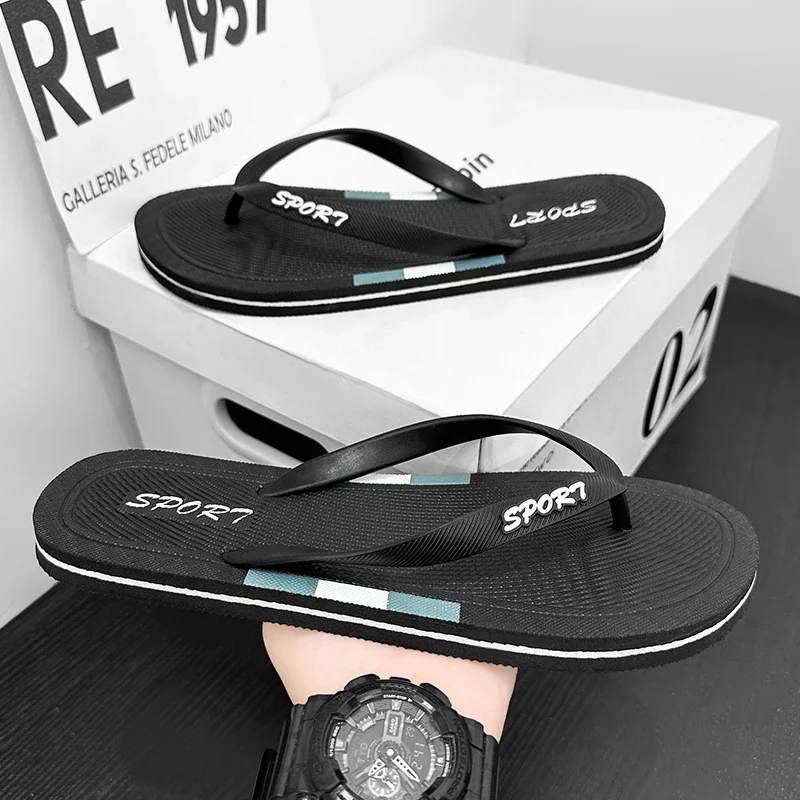 

Мужские летние шлепанцы, коричневые сандалии для гостиной, подлинные шлепанцы, Брендовая обувь для мужчин 2024