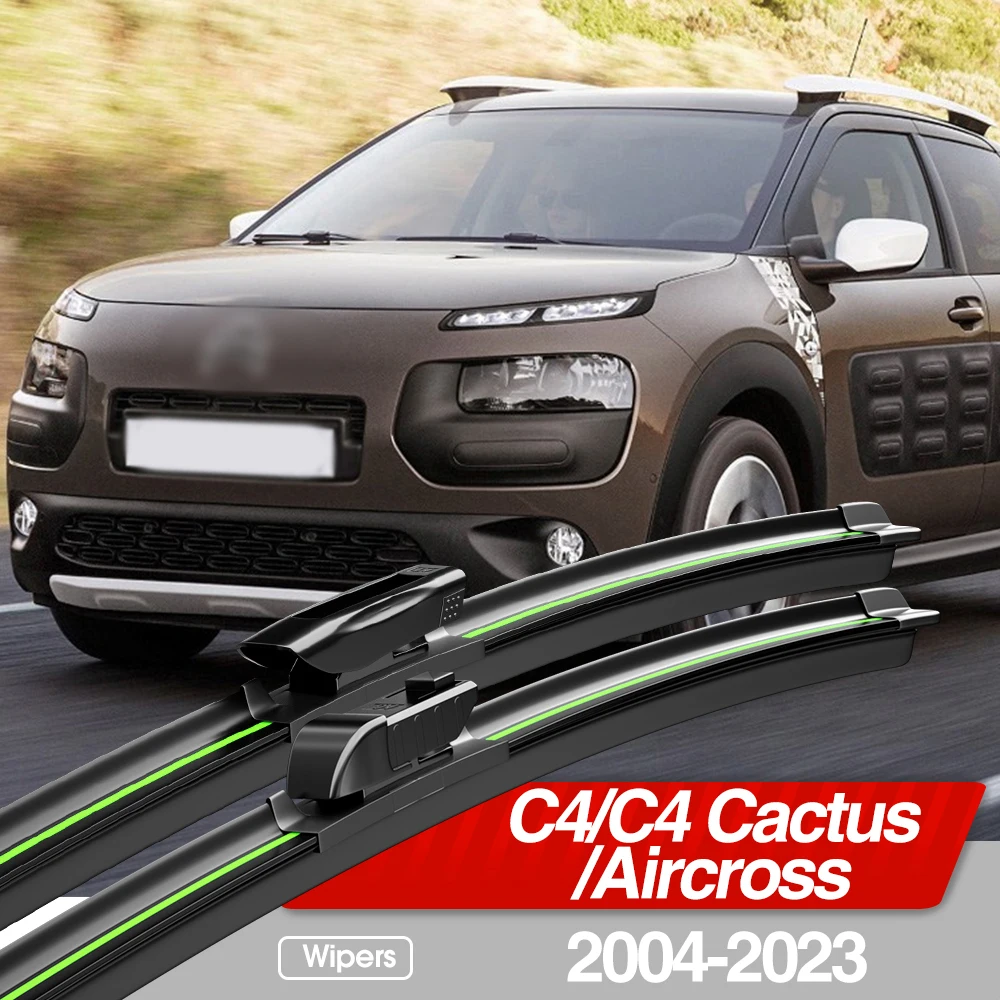 For Citroen C4 C4 Cactus Aircross 2004-2023 Front Windshield Wiper Blades 2pcs Windscreen Window Accessories 2006 2010 2013 2019