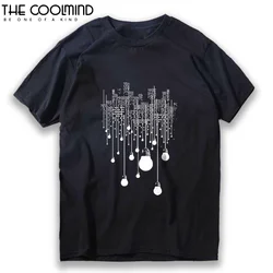 THE COOLMIND 100% cotton short slleve cool men T shirt casual loose cool men tshirt o-neck t-shirt men tee shirts