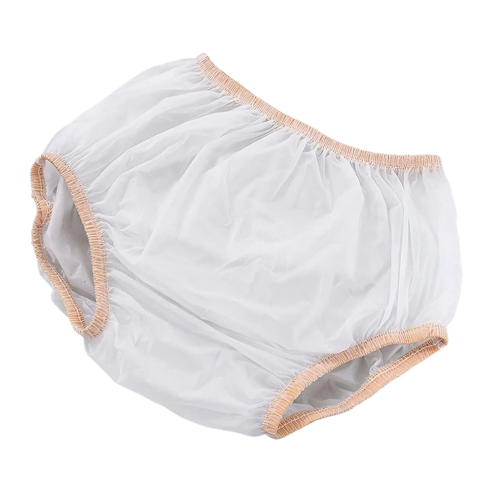 Adults Cloth Diaper PVC Leakproof Incontinence Cover Pant Silent Underwear for Travel or Home Use