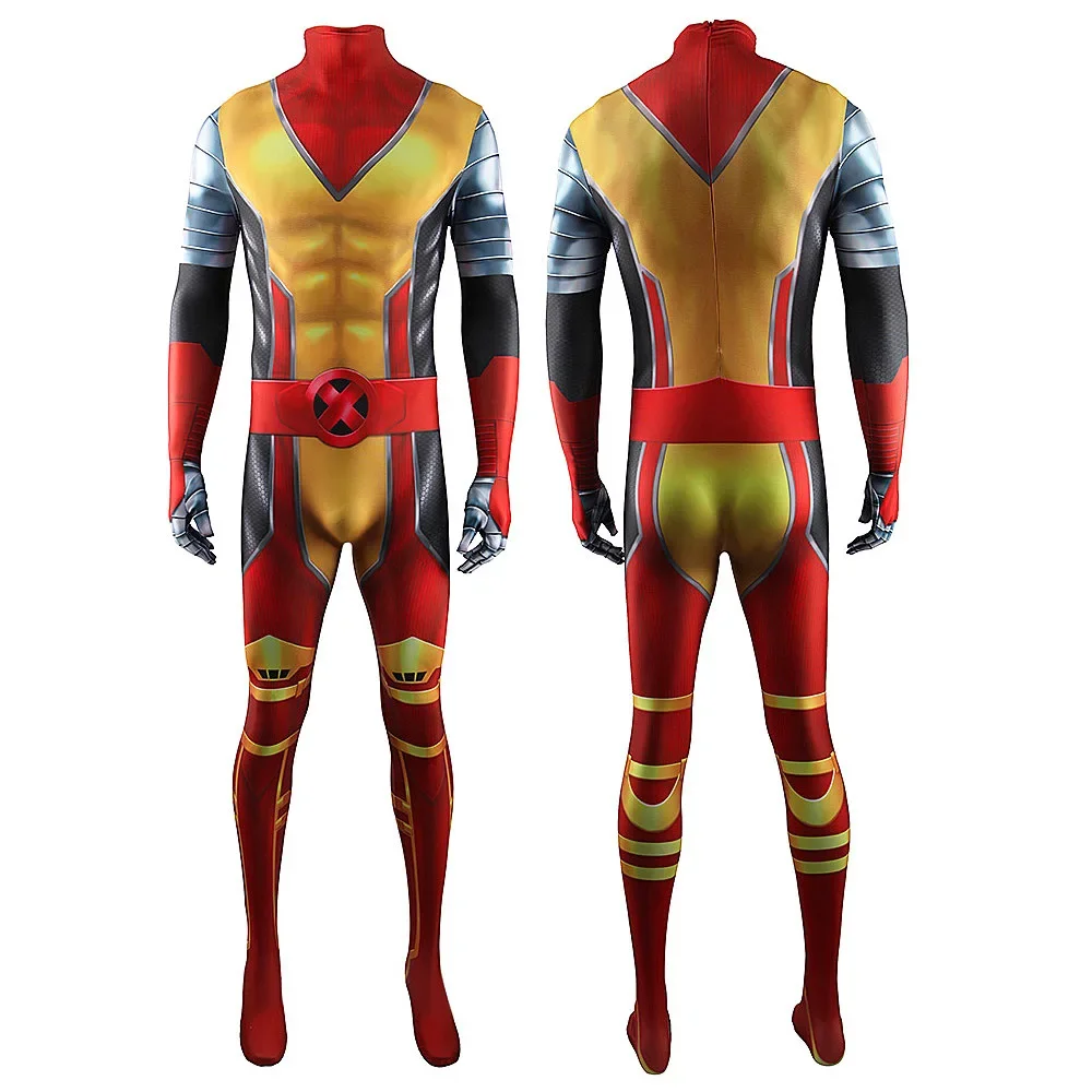 Superhelden Cosplay Kostüm Koloss Spandex Zentai passt Superhelden Outfits Overall Halloween Kostüm für erwachsene Kinder