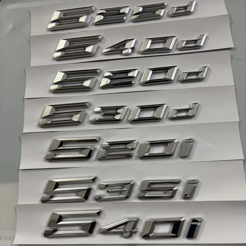 

3D автомобильная наклейка на багажник с надписью 525i 530i 540Li, эмблема, наклейка для BMW 5 серии E60 E61 F07 F10 F11 F18 G30 G31 G60 G61