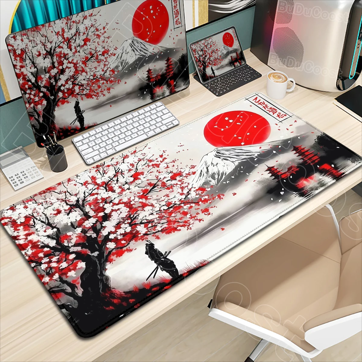 

Sakura Scenery Mouse Pad Large Anti-Slip Rubber MousePad PC Accessories Office and Gaming Landscape Aesthetics Desk Mats Carpet
